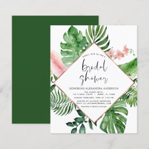 Papier Fête des mariées Budget Tropical Palm Aquarelle