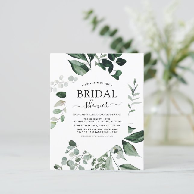 Papier Fête des mariées budgétaire Eucalyptus Printemps v (Debout devant)