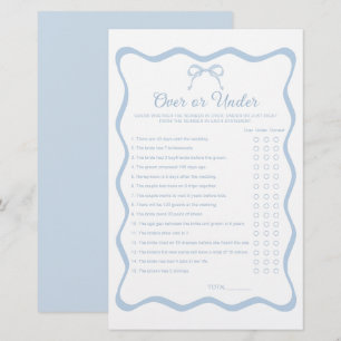 Papier Fête des mariées de Bow Bleu Vastes sur sous le je