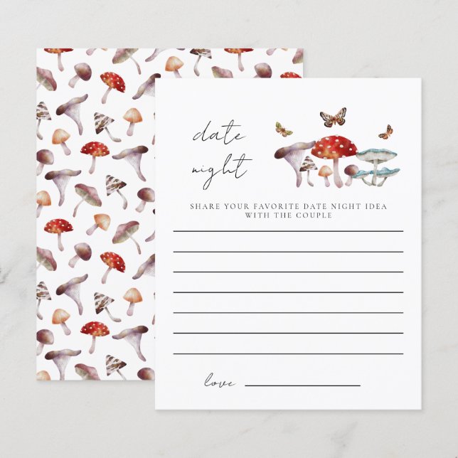 Papier Fête des mariées de champignons Date Idées de nuit (Devant / Derrière)