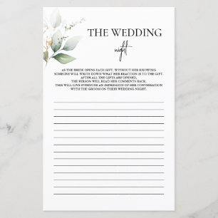 Papier Fête des mariées de nuit Mariage Jeu de verdure