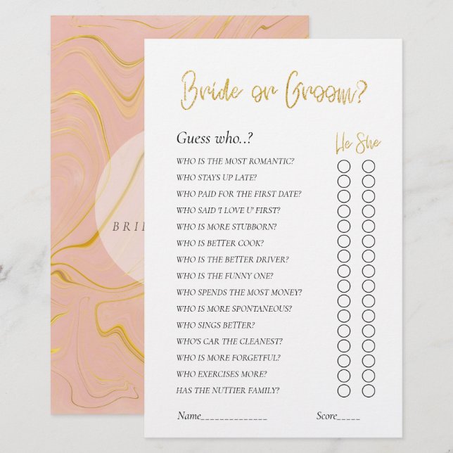 Papier Fête des mariées de Parties scintillant d'or jeu M (Devant / Derrière)