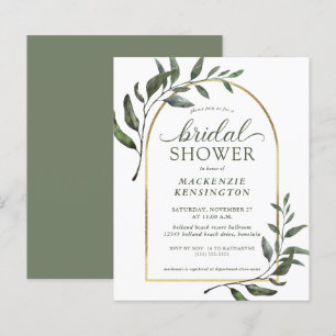 Papier Fête des mariées Elegant Eucalyptus Gold Arch budg