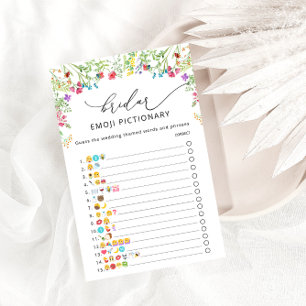 Papier Fête des mariées Fleur sauvage aquarelle Emoji Jeu