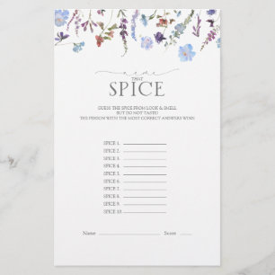 Papier Fête des mariées Fleur sauvage bleu Dusty