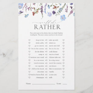 Papier Fête des mariées Fleur sauvage bleu Dusty