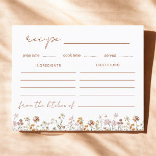 Papier Fête des mariées fleur sauvage Garden Recette Card