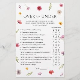 Papier Fête des mariées fleur sauvage sur ou sous jeu