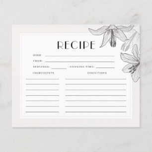 Papier Fête des mariées Floral Lilies Recette