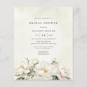 Papier Fête des mariées florale blanche Budget