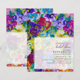 Papier Fête des mariées florale Vibrante peinte à la main