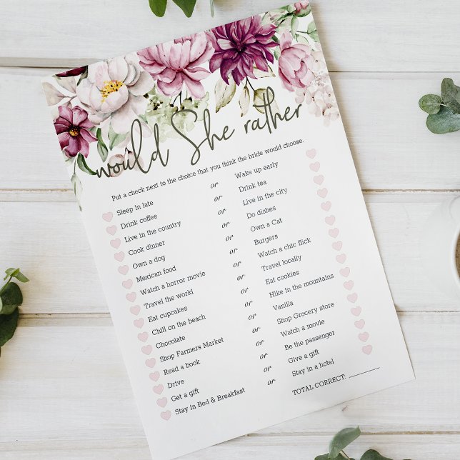 Papier Fête des mariées Jeu Elle Plairait Peonies Rose (Créateur téléchargé)