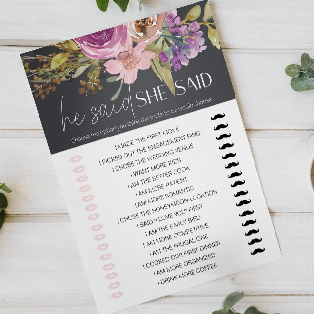 Papier Fête des mariées Jeu Il A Dit Qu'Elle Dit Dusty (Créateur téléchargé)