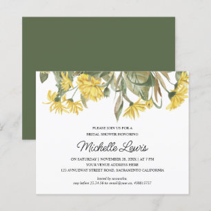 Papier Fête des mariées Mariage romantique à fleurs vert