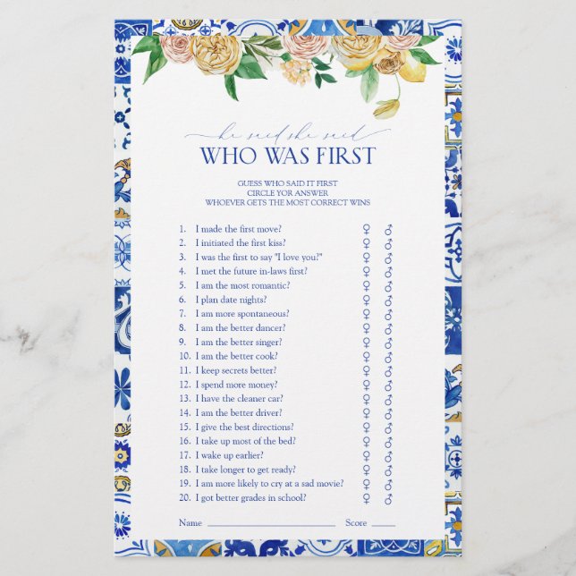 Papier Fête des mariées Méditerranéenne Qui A Été Le Prem (Devant)