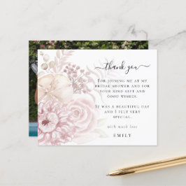 Papier Fête des mariées photo Budget Rose Florals Merci