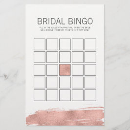 Papier Fête des mariées rose Gold Brushstroke Bingo Jeu