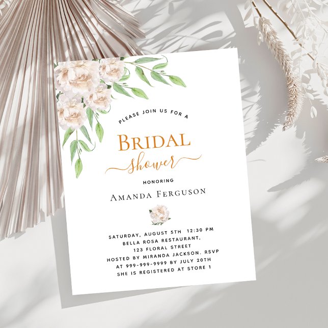 Papier Fête des mariées verte fleuris blancs à petit prix (Créateur téléchargé)