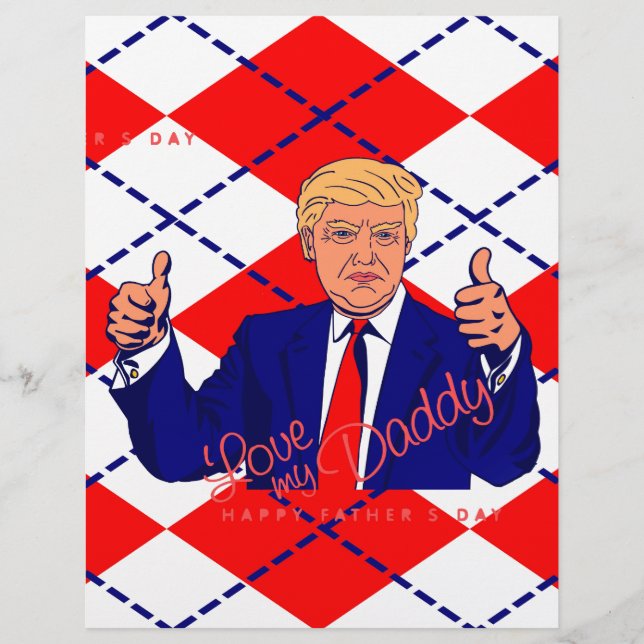 Papier fête des pères donald trump (Devant)