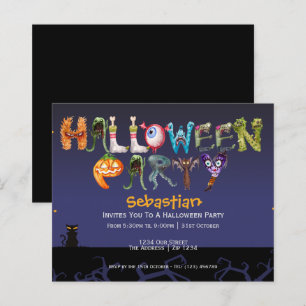 Papier Fête d'Halloween BUDGET amusante Typographie effra