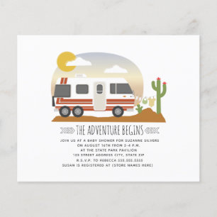 Papier Fête Prénatale de Camping-Car d'Aventure de Budget