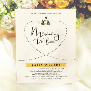 Papier Fête Prénatale Maman Abeille Rustique Économique