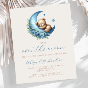Papier Fête Prénatale Ourson Bleu Outremer Budget