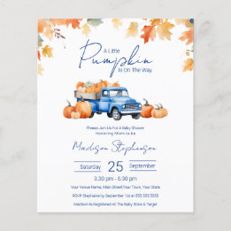 Papier Fête Prénatale Pour Un Petit Citrouille En Route À