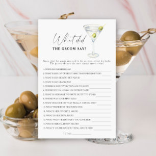 Papier Fête prénuptiale Martini Que dit le marié