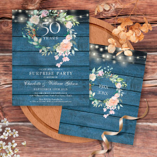 Papier Fête surprise rustique à petit budget pour 50e ann