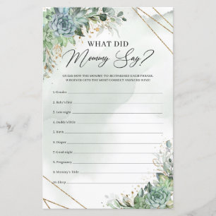 Papier Feuillage verdoyant succulents Qu'a dit maman