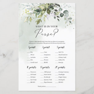 Papier Feuillage vert moderne ce qui est dans votre sac à