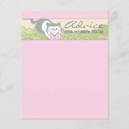 Papier Fiche baby shower "Livre d'histoire de chats roses