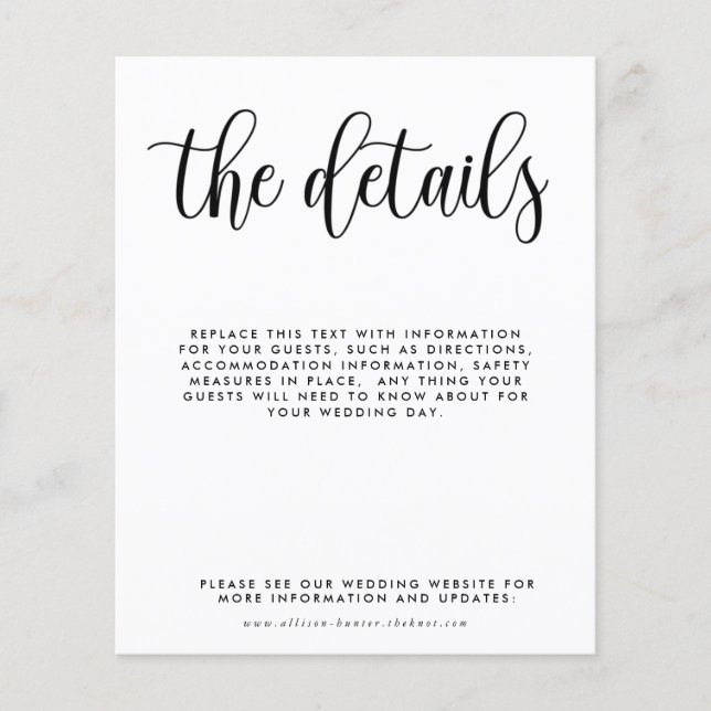 Papier Fiche de boîtier Détails du Mariage budgétaire (Devant)