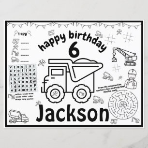 Papier Fiche de coloriage du camion de vidange, fiche d'a