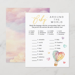 Papier Fiche de jeu de la douche Baby Around the World
