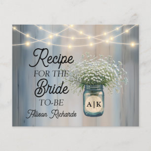 Papier Fiche de recette de douche nuptiale de campagne ru