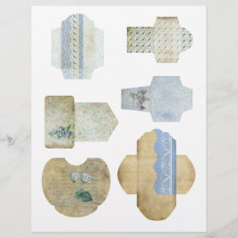 Papier Fiche d'inscription des mini-enveloppes du scrapbo