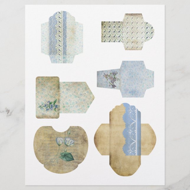 Papier Fiche d'inscription des mini-enveloppes du scrapbo (Devant)