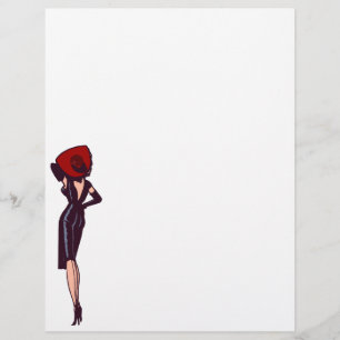 Papier Fille de charme glamour vintage rétro