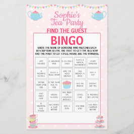 Papier Filles Anniversaire Tea Party Trouvez Le Bingo Inv