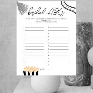 Papier Film Noir - Fête des mariées - Mariée ABC Jeu