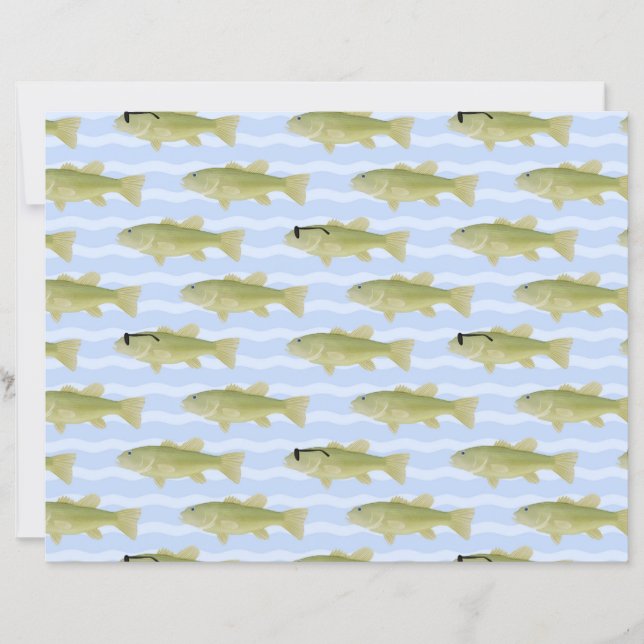 Papier fish patterned paper (Devant)