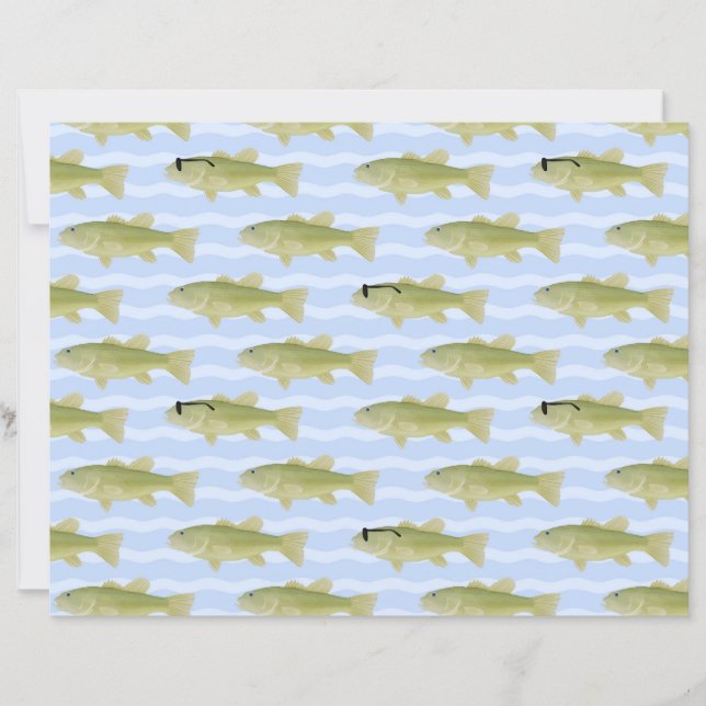 Papier fish patterned paper (Devant)