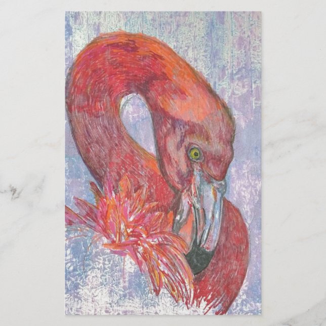 Papier Flamant rose cinglant (Devant)