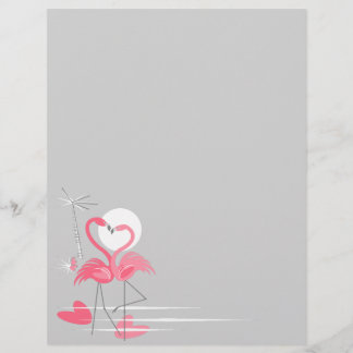 Papier Flamant rose Love Side en-tête