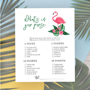 Papier Flamingo rose - Quoi dans votre sac à main baby sh