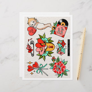 Papier Flash de tatouage Valentines
