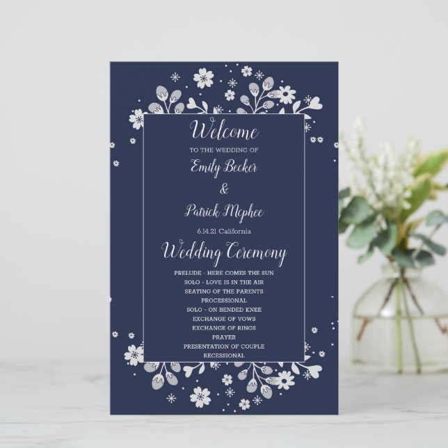 Papier Fleur Blanche (Debout devant)