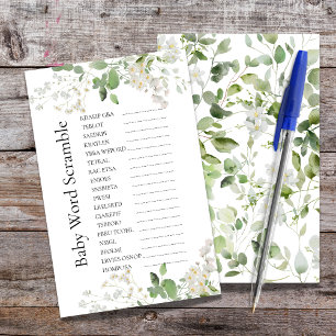 Papier Fleur de marguerite sauvage Baby shower Mot